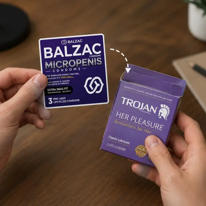 BALZAC Micropenis Label Sticker